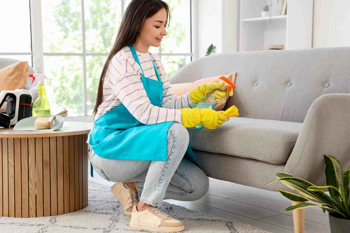 pulire sotto al divano