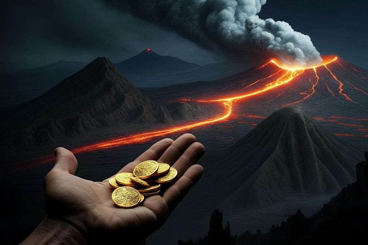 vulcano monete d'oro