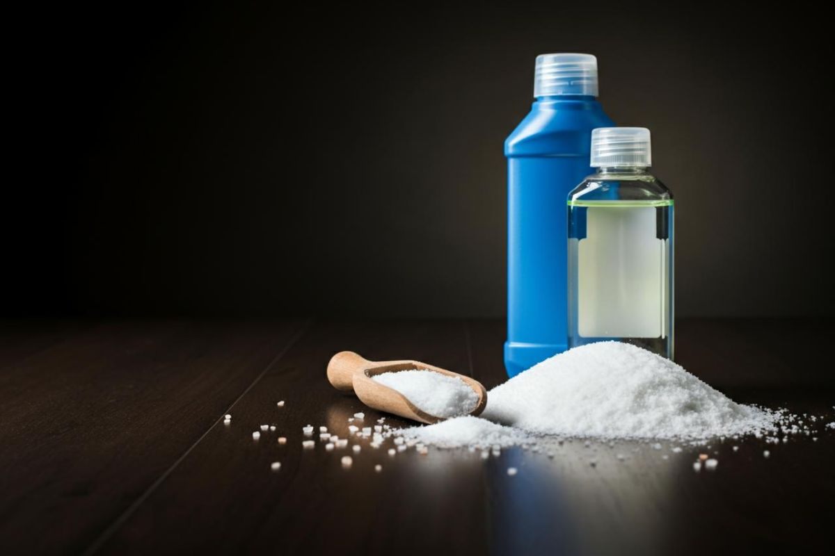 Sale e detersivo per pavimenti