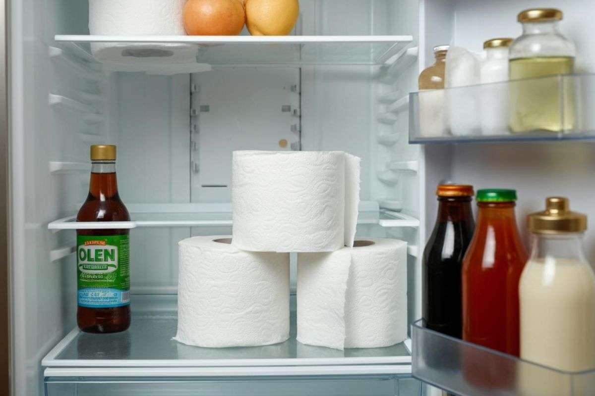 trucco carta igienica frigo