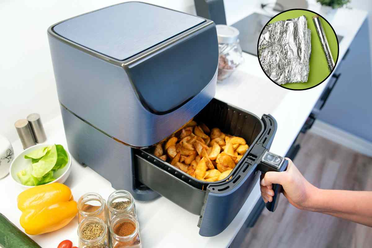 friggitrice ad aria carta stagnola