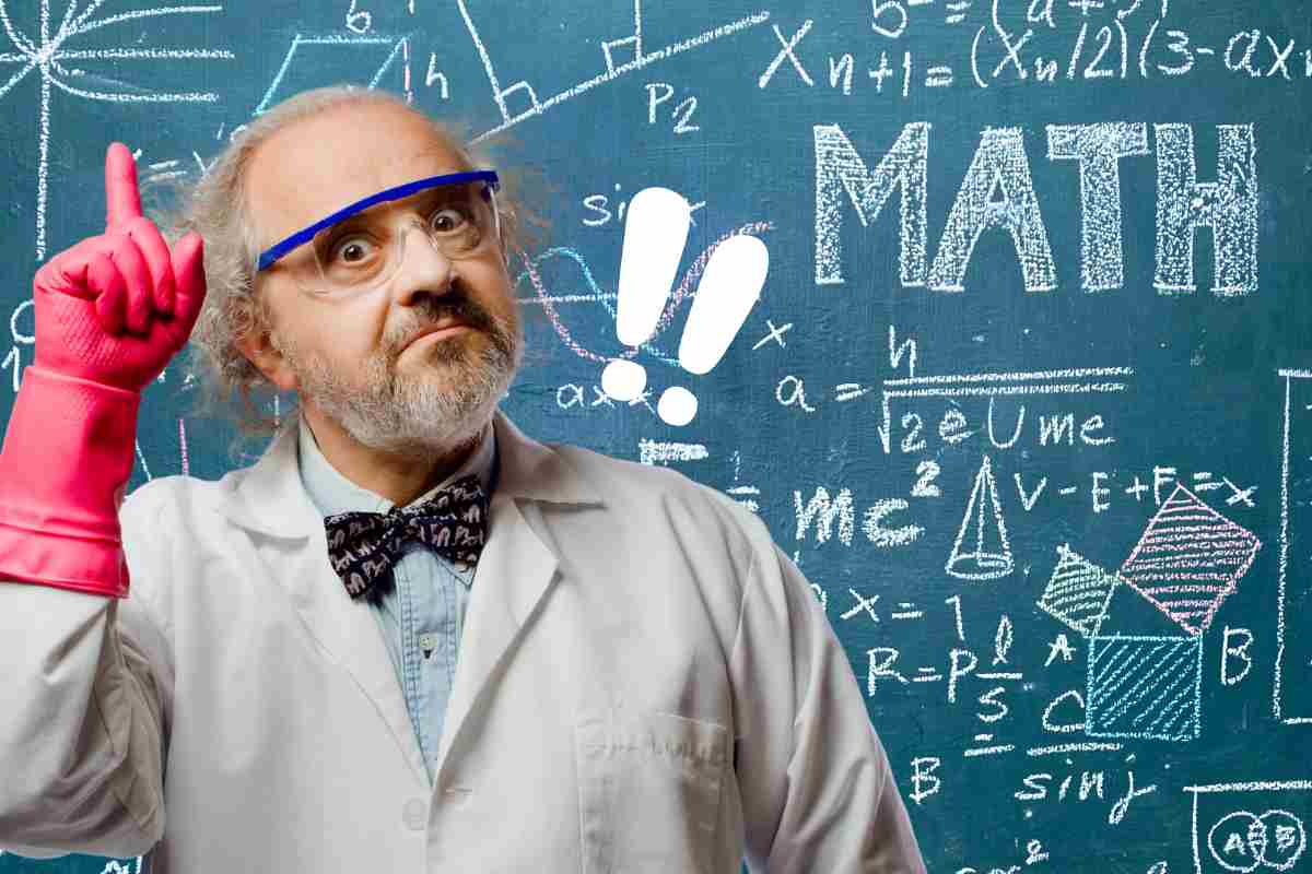 matematica lavagna scienziato