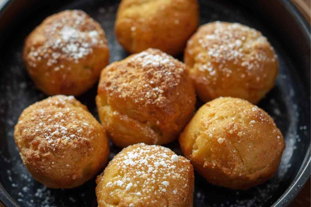 Castagnole realizzate con la friggitrice ad aria