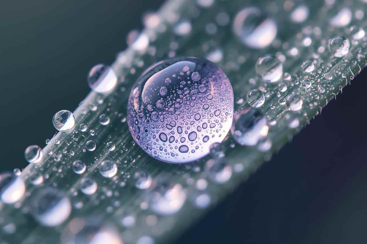 Gocce di essenza di lavanda