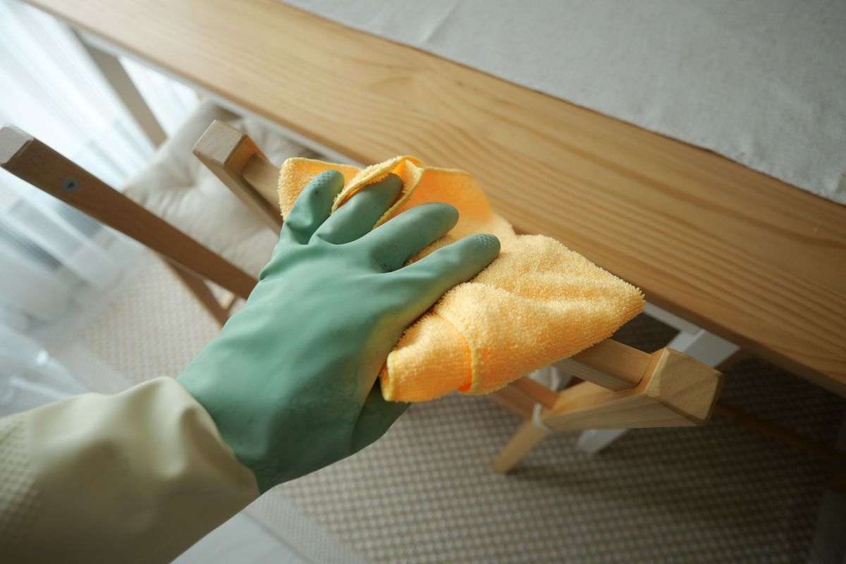 pulizia mobili maionese applicazione