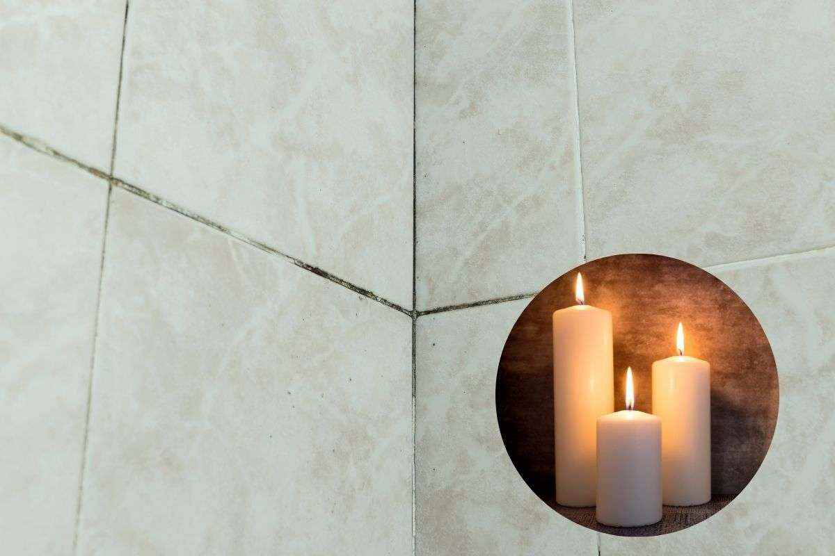 strofina una candela sulle fughe