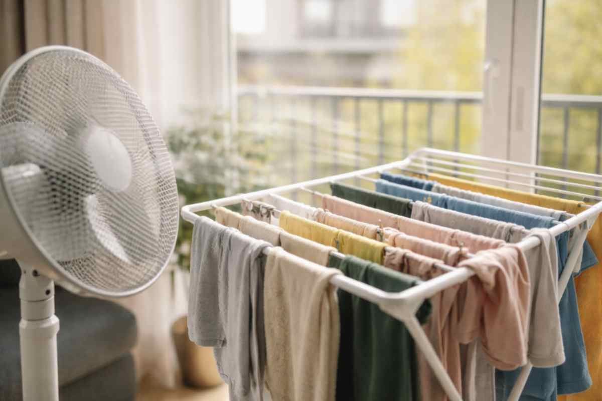 Oltre al ventilatore, esistono alcune abitudini che aiutano a ottenere risultati ancora migliori. La prima riguarda lo spazio tra i capi.