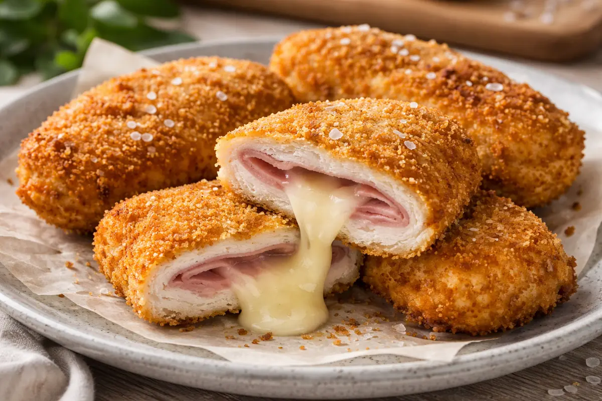 Cordon bleu in friggitrice ad aria: croccanti fuori, filanti dentro senza forno
