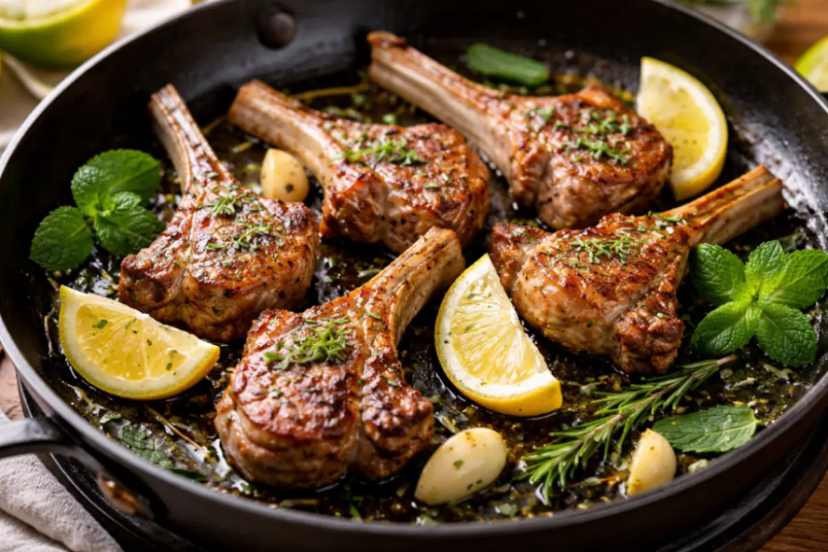 Costolette di agnello in padella