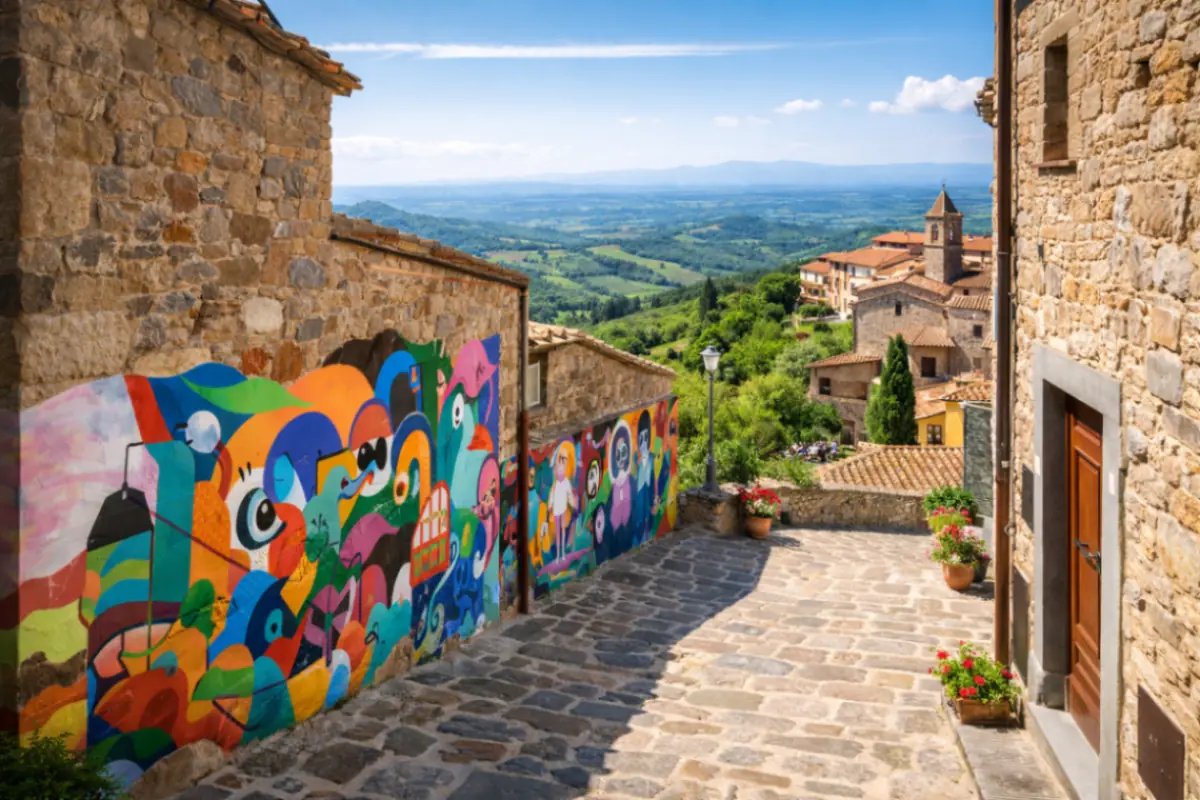 In Toscana c’è un borgo dove i muri diventano arte
