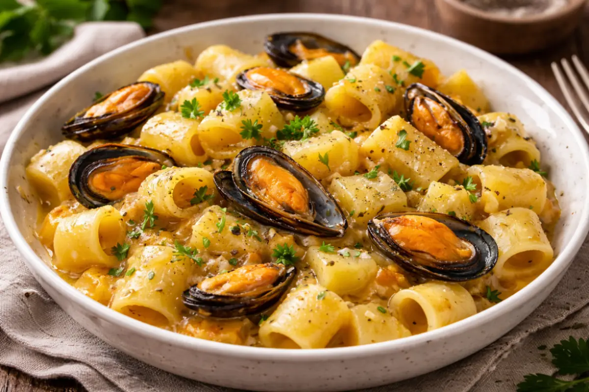 Pasta, patate e cozze