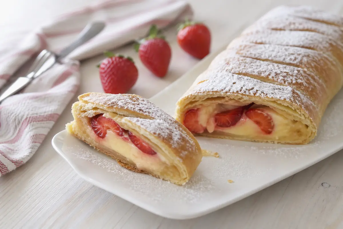 Strudel crema e fragole il dolce facile che profuma di primavera